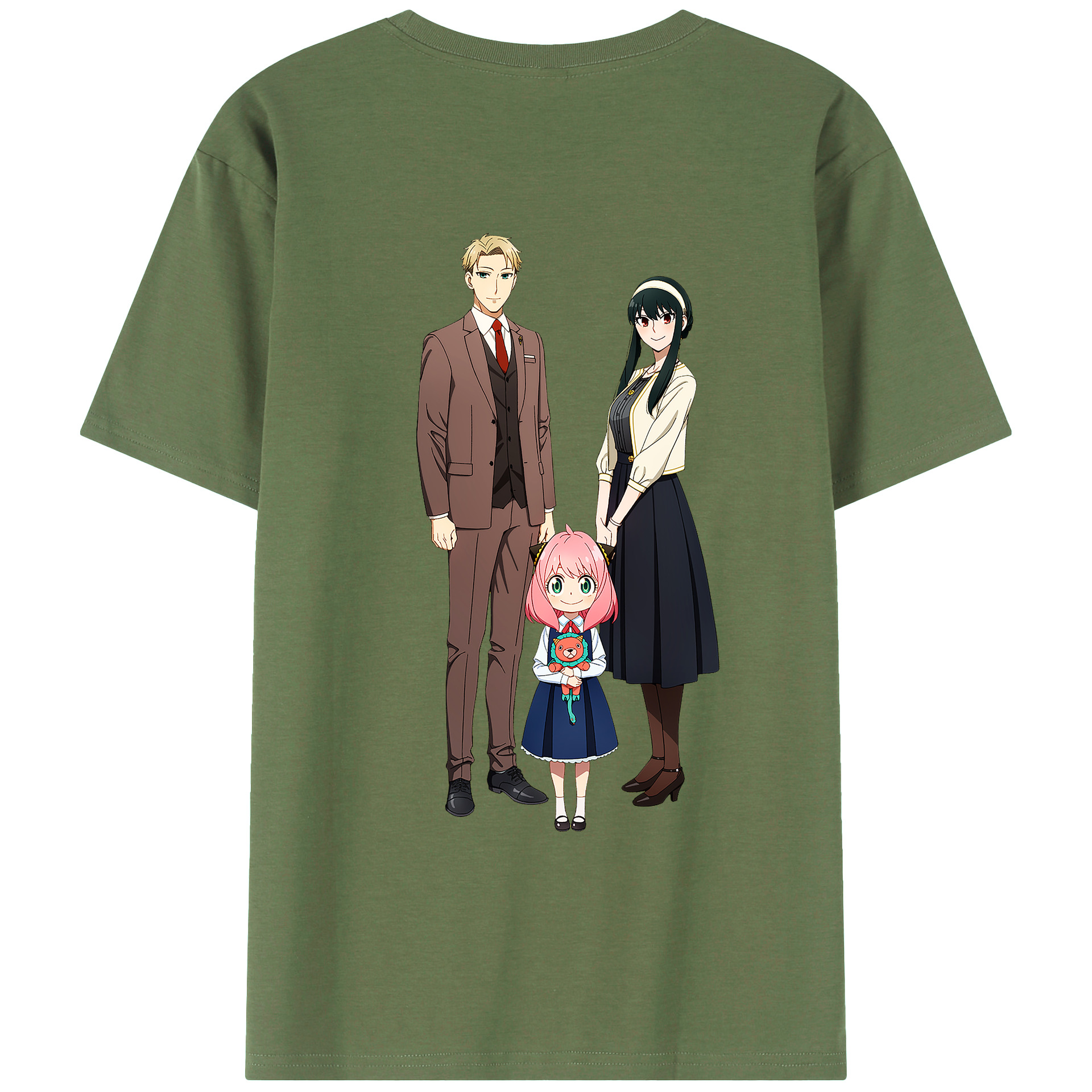 （画像用） SPY×FAMILY间谍家家酒 綿100％ メンズ半袖Tシャツ（バックプリント） 通気性